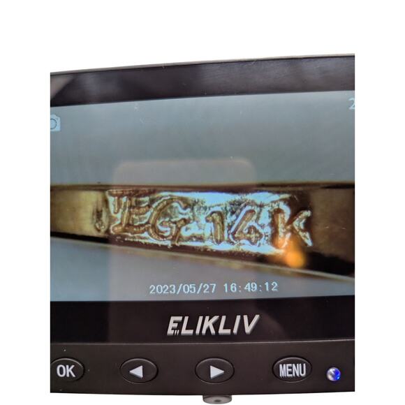 EG 14K Yellow Gold Swirl Spiral Pendant – Modern Teardrop Design, 4.13g - Picture 4 of 4